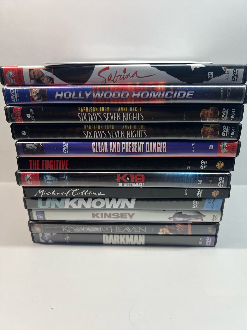 Movie Collection Lot of 13 Harrison Ford and Liam Neeson DVDs (D)